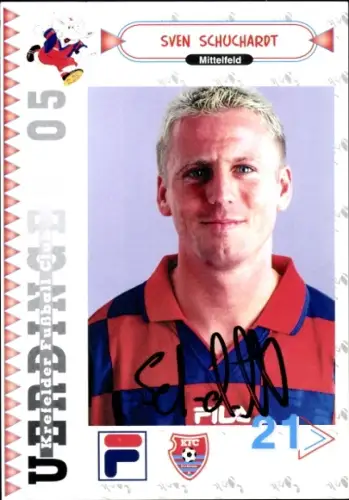 Autogrammkarte Fußballer Sven Suchardt, KFC Uerdingen 05, Autogramm