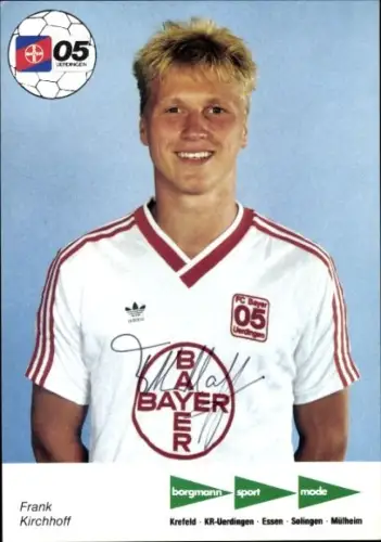 Autogrammkarte Fußballer Frank Kirchhoff, KFC Uerdingen 05, Autogramm