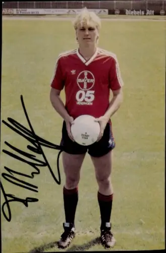 Foto Fußballer Frank Kirchhoff, Portrait, KFC Uerdingen 05, Autogramm