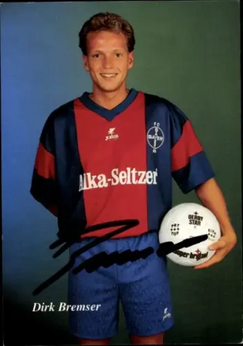 Autogrammkarte Fußballer Dirk Bremser, KFC Uerdingen 05, Autogramm