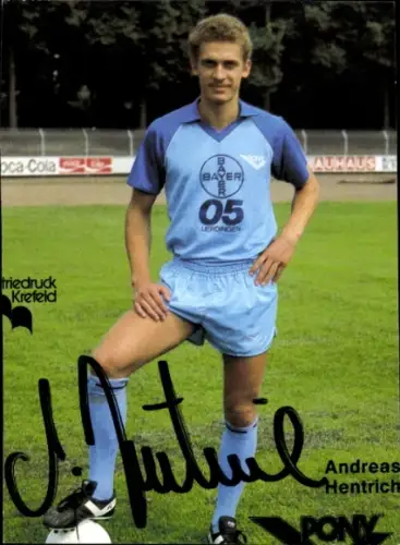Foto Fußballer Andreas Hentrich, Portrait, KFC Uerdingen 05, Autogramm