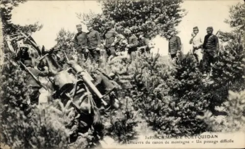 Ak Morbihan, Camp Coëtquidan, Manoeuvre du Canon de Montagne, Un passage difficile