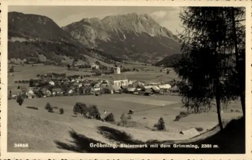 Ak Gröbming Steiermark, Totale mit dem Grimming
