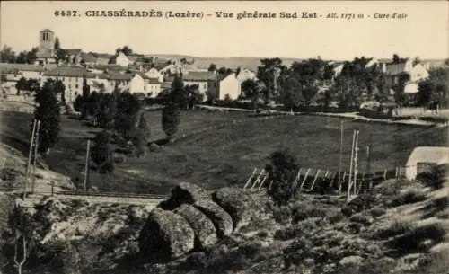Ak Chasséradès Lozère, Gesamtansicht