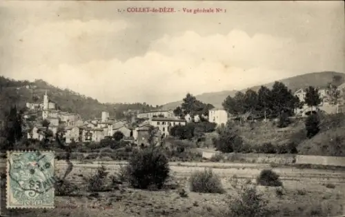 Ak Collet de Dèze Lozère, Gesamtansicht
