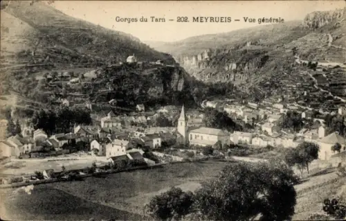 Ak Meyrueis Lozère, Gorges du Tarn,  allgemeine Ansicht, Landschaft