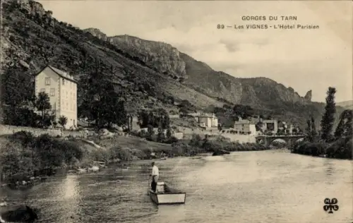 CPA Les Vignes Lozère, Hotel Parisien, Gorges du Tarn