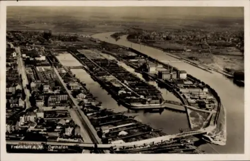 Ak Frankfurt am Main, Luftaufnahme, Osthafen