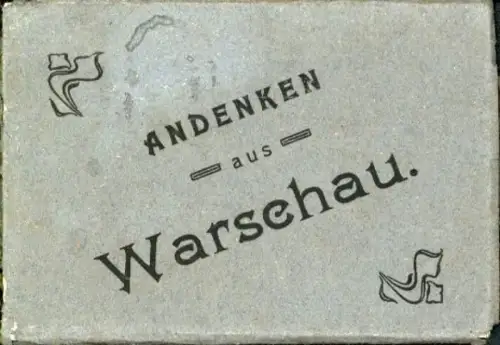 10 Ak  im Umschlag Warszawa Warschau Polen, Andenken