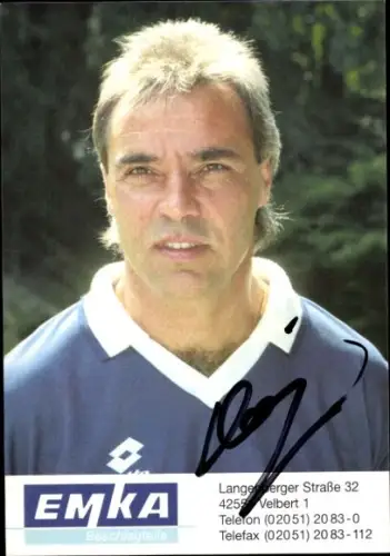 Autogrammkarte Co Trainer Karl Heinz Höfer, SV Wuppertal, Autogramm