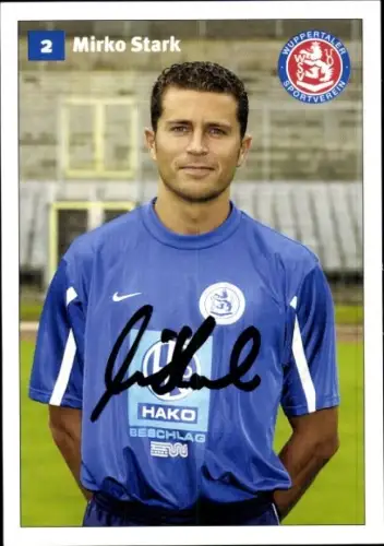 Autogrammkarte Fußballer Mirko Stark, SV Wuppertal, Autogramm