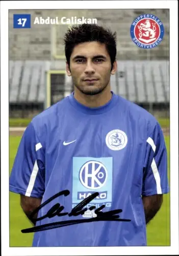 Autogrammkarte Fußballer Abdul Caliskan, SV Wuppertal, Autogramm