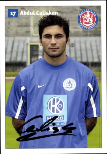 Autogrammkarte Fußballer Abdul Caliskan, SV Wuppertal, Autogramm