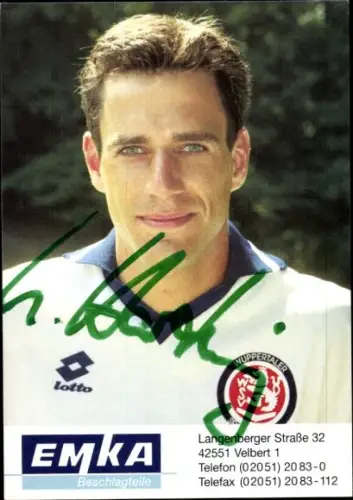 Autogrammkarte Fußballer Kurt Hartwig, SV Wuppertal, Autogramm