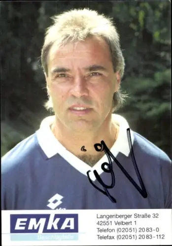 Autogrammkarte Co Trainer Karl Heinz Höfer, SV Wuppertal, Autogramm