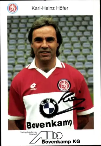 Autogrammkarte Co Trainer Karl Heinz Höfer, SV Wuppertal, Autogramm