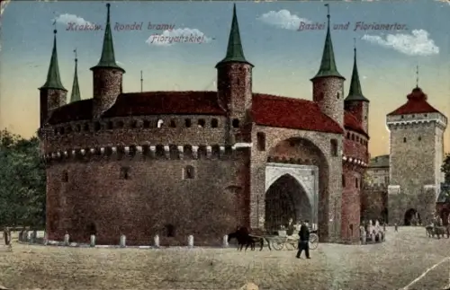 Ak Kraków Krakau Polen, Florianertor