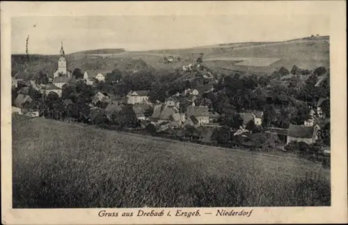 Ak Drebach im Erzgebirge, Niederdorf