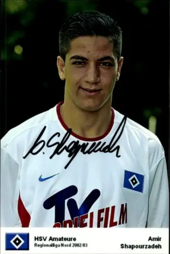Autogrammkarte Fußballer Amir Shapourzadeh, Hamburger SV, Autogramm
