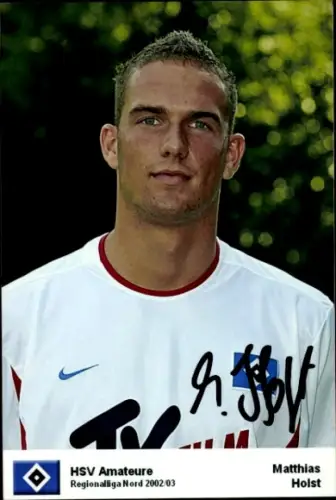 Autogrammkarte Fußballer Matthias Holst, Hamburger SV, Autogramm