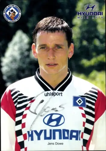 Sammelbild Fußballer Jens Dowe, Hamburger SV, Autogramm