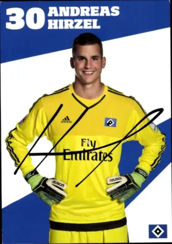 Autogrammkarte Fußballer Andreas Hirzel, Hamburger SV, Autogramm