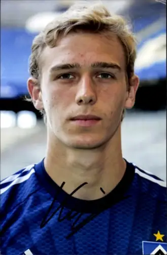 Autogrammkarte Johannes Kreidl, HSV, Portrait, Autogramm