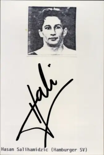 Autogrammkarte Fußballer Hasan Salihamidzic, Hamburger SV, Autogramm