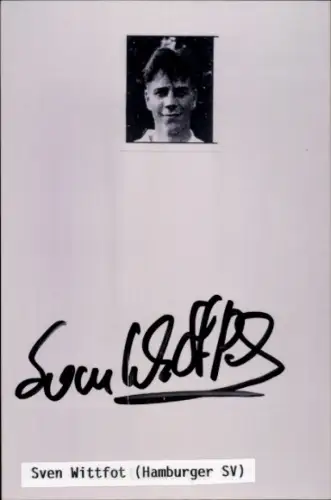 Autogrammkarte Fußballer Sven Wittfot, Hamburger SV, Autogramm