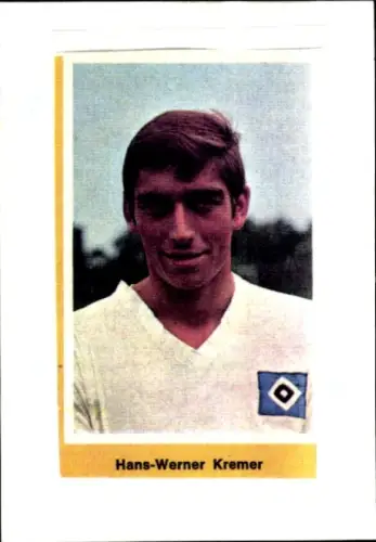 Sammelbild Fußballer Hans Werner Kremer, Hamburger SV, Autogramm