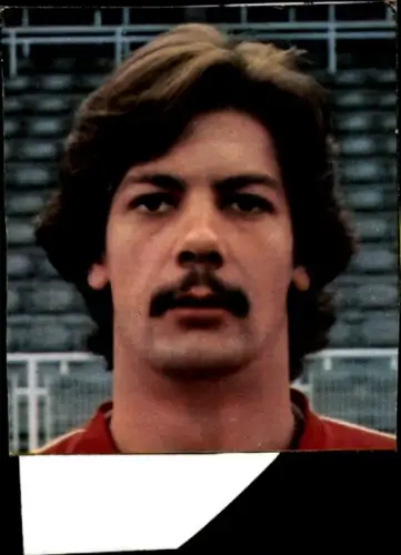Foto Fußballer Uwe Mackensen, Hamburger SV, Autogramm