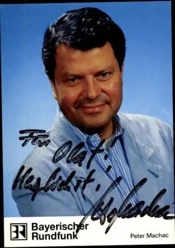 Autogrammkarte Schauspieler Peter Machac, Portrait, Autogramm