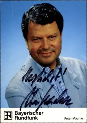 Autogrammkarte Schauspieler Peter Machac, Portrait, Autogramm