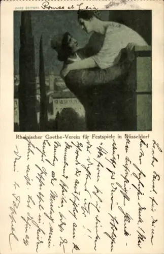Künstler Ak Deiters, Hans, Düsseldorf am Rhein, Rheinischer Goethe-Verein für Festspiele
