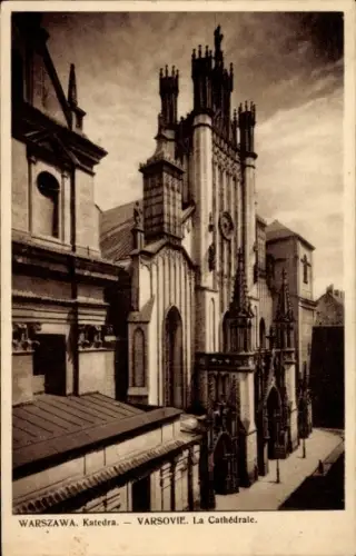 Ak Warszawa Warschau Polen, Warschauer Kathedrale, Architektur, 1936, französischer Text