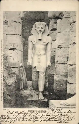 Ak Cairo Kairo Ägypten, Ramses Statue