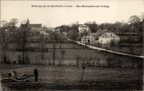 Ak Ste. Colombe sur Loing Yonne, Gesamtansicht