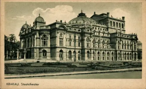 Ak Kraków Krakau Polen, Staatstheater
