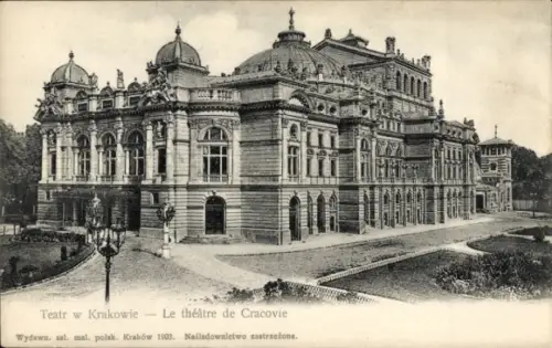 Ak Kraków Krakau Polen, Teatr w Krakowie, Le théâtre de Cracovie, 1903, 