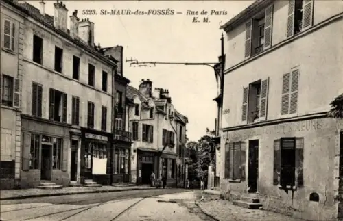 CPA St. Maur des Fosses Val-de-Marne, Rue de Paris
