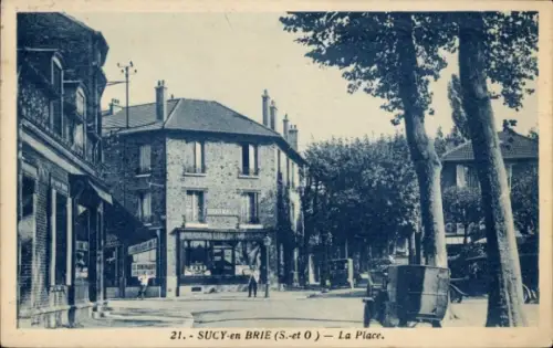 CPA Sucy en Brie Val-de-Marne, La Place
