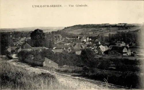 CPA L'Isle sur Serein Yonne, vue générale