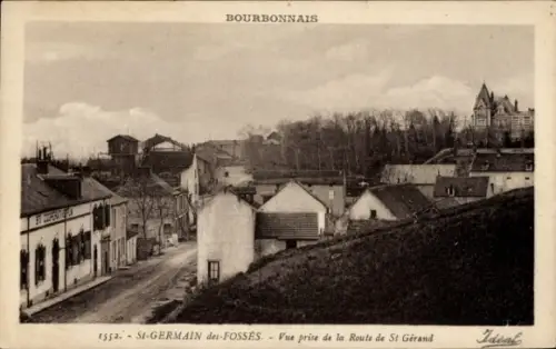 CPA Bourbonnais Saint Germain les Fossés Allier, Vue prise de la Route de St Gérand