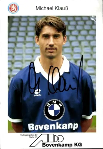 Autogrammkarte Fußballer Michael Klauß, Wuppertaler SV, Autogramm