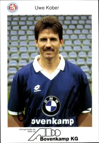 Autogrammkarte Fußballer Uwe Kober, Wuppertaler SV, Autogramm