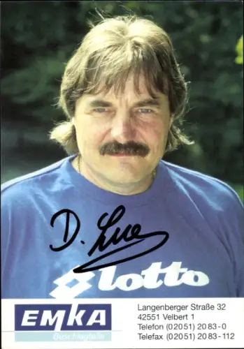Autogrammkarte Zeugwart Dirk Lueg, Wuppertaler SV, Autogramm