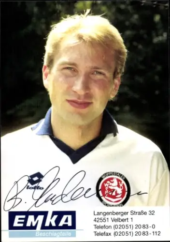 Autogrammkarte Fußballer Richard Mademann, Wuppertaler SV, Autogramm
