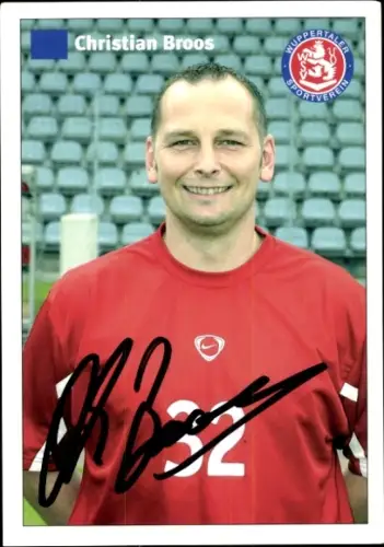Autogrammkarte Co Trainer Christian Broos, Wuppertaler SV, Autogramm
