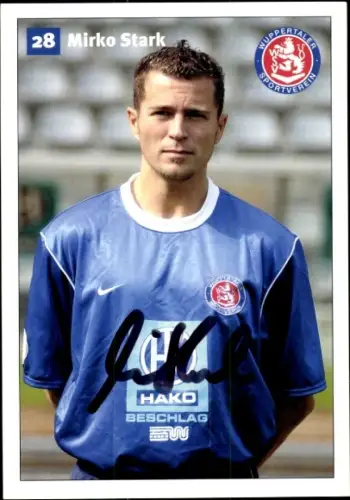 Autogrammkarte Fußballer Mirko Stark, Wuppertaler SV, Autogramm