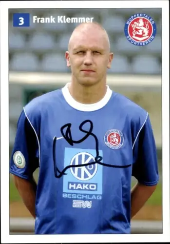 Autogrammkarte Fußballer Frank Klemmer, Wuppertaler SV, Autogramm